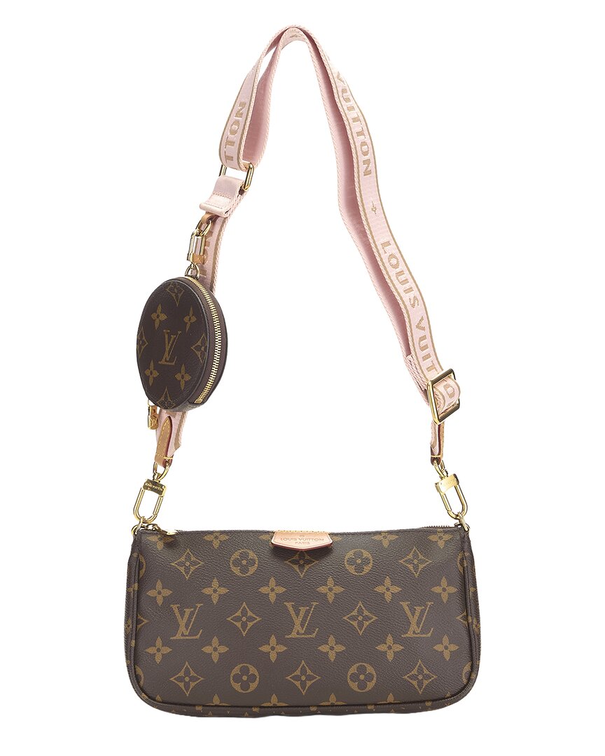 Louis Vuitton Louis Vuitton Pink Monogram Coated Canvas Multi Pochette Accessoires  (Authentic
