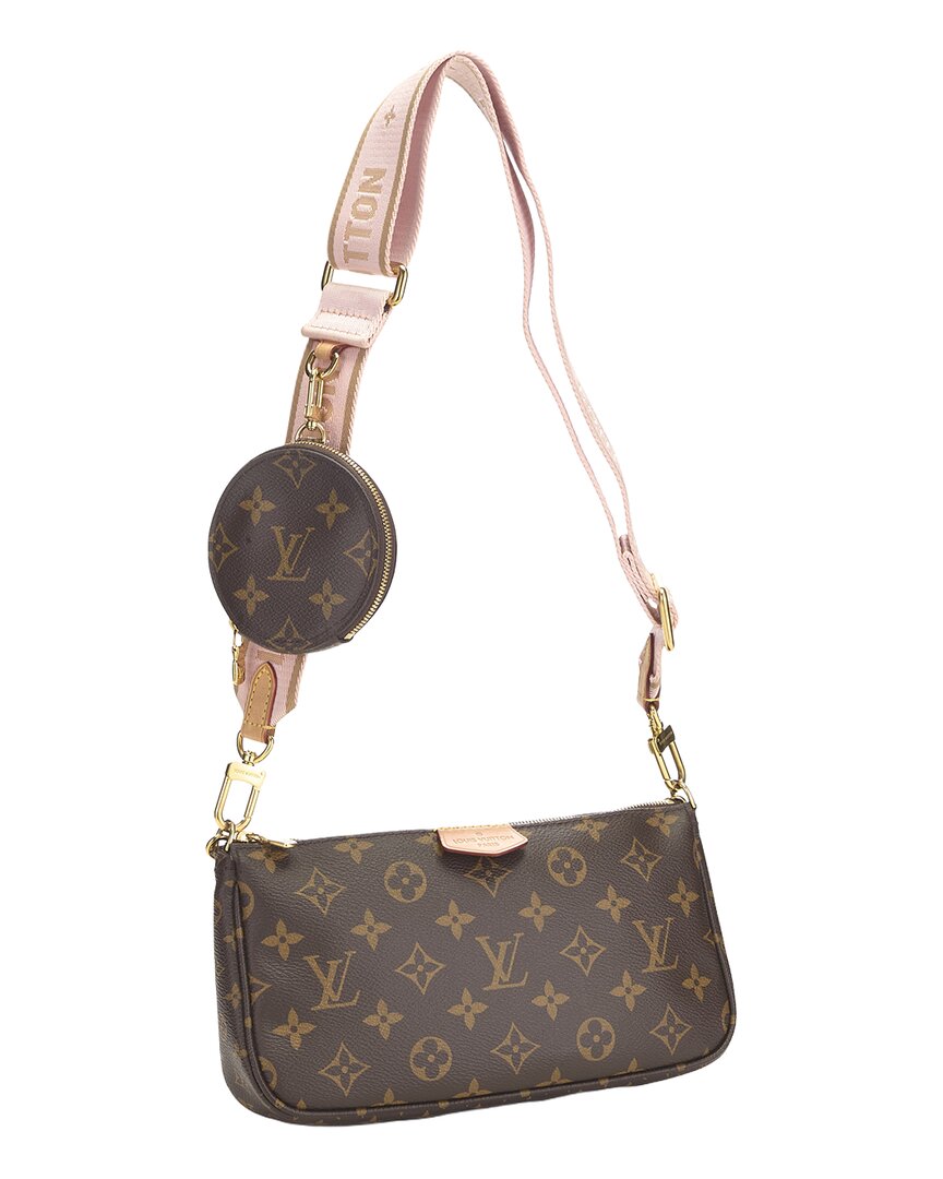 Louis Vuitton Louis Vuitton Pink Monogram Coated Canvas Multi Pochette Accessoires  (Authentic