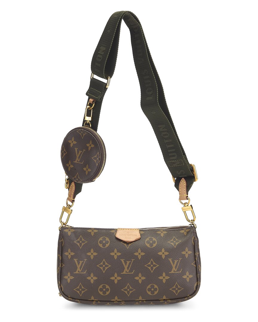 Louis Vuitton Louis Vuitton Green Monogram Coated Canvas Multi Pochette Accessoires