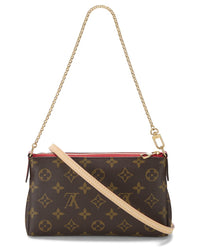 Louis Vuitton Pre-Owned Louis Vuitton Red Monogram Coated Canvas Pallas Clutch (Authentic Pre-Loved)