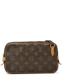 Louis Vuitton Louis Vuitton Brown Monogram Coated Canvas Pochette Marly Bando (Authentic