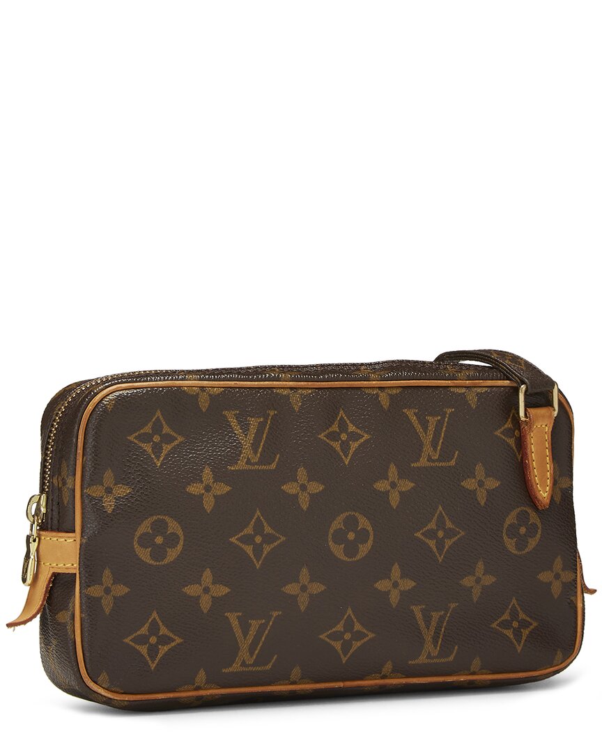 Louis Vuitton Louis Vuitton Brown Monogram Coated Canvas Pochette Marly Bando (Authentic