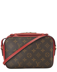 Louis Vuitton Pre-Owned Louis Vuitton Red Monogram Coated Canvas Saintonge (Authentic Pre-Loved)