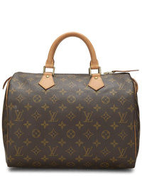Louis Vuitton Louis Vuitton Brown Monogram Coated Canvas Speedy 30 (Authentic Pre-Loved)