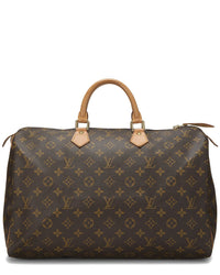 Louis Vuitton Louis Vuitton Brown Monogram Coated Canvas Speedy40 (Authentic Pre-Loved)