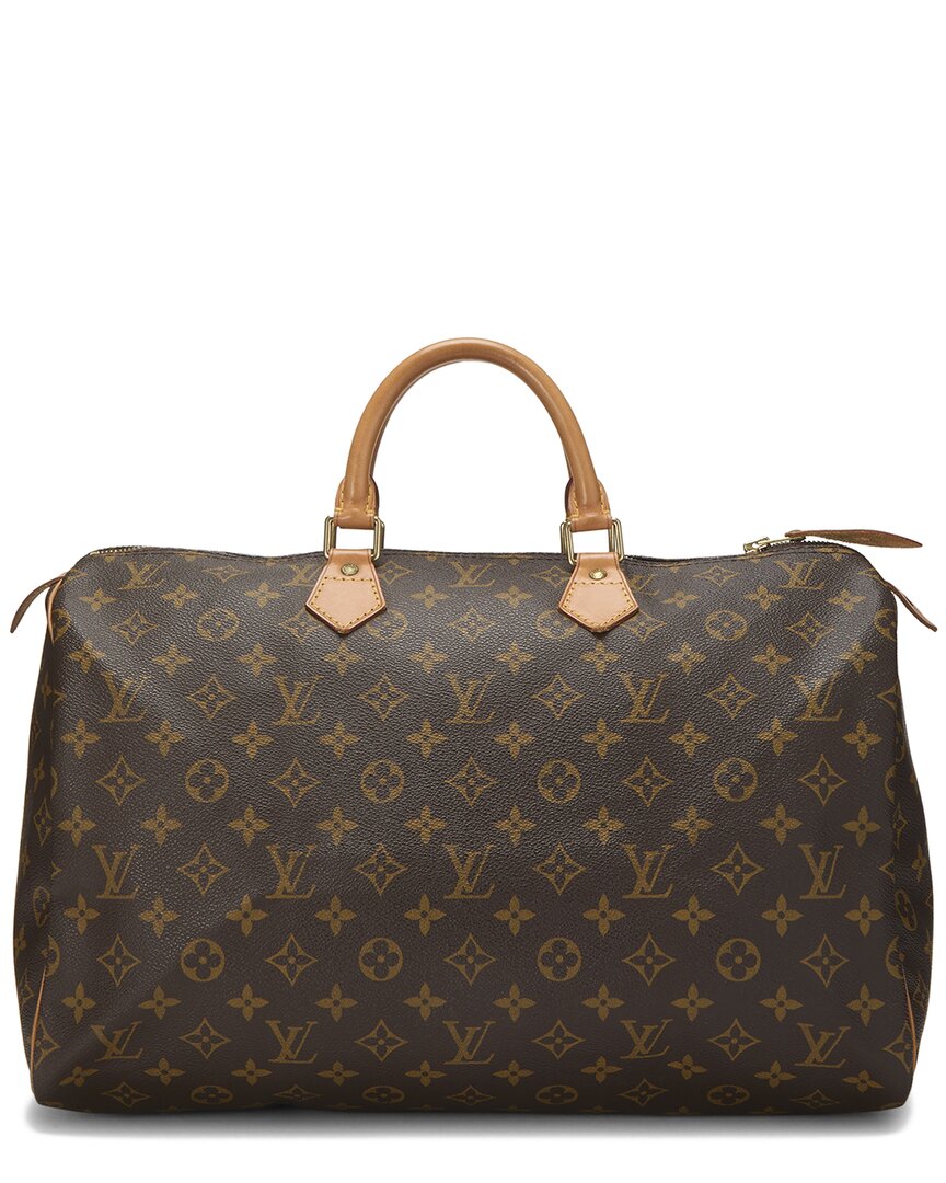 Louis Vuitton Louis Vuitton Brown Monogram Coated Canvas Speedy40 (Authentic Pre-Loved)