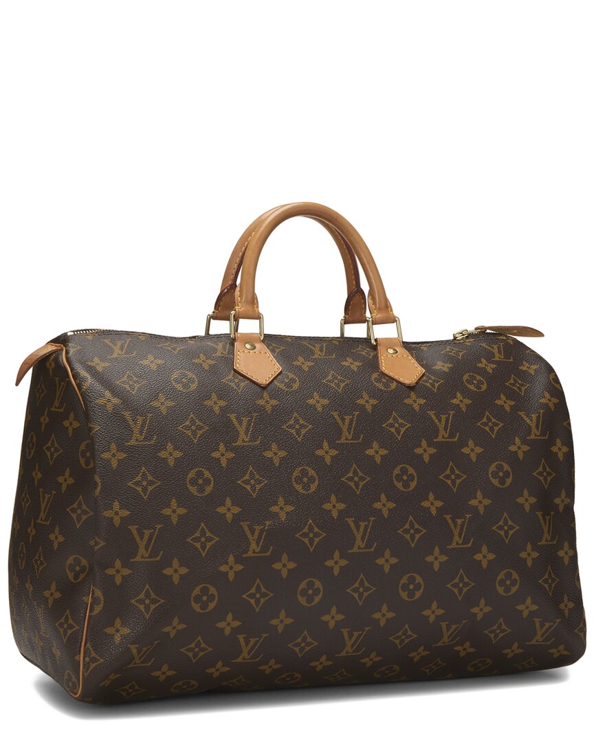 Louis Vuitton Louis Vuitton Brown Monogram Coated Canvas Speedy40 (Authentic Pre-Loved)