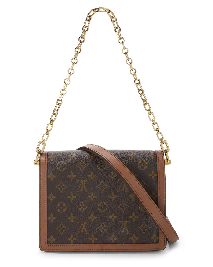 Louis Vuitton Louis Vuitton Brown Monogramreversed Coated Canvas Dauphine Mini (Authentic
