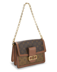 Louis Vuitton Louis Vuitton Brown Monogramreversed Coated Canvas Dauphine Mini (Authentic