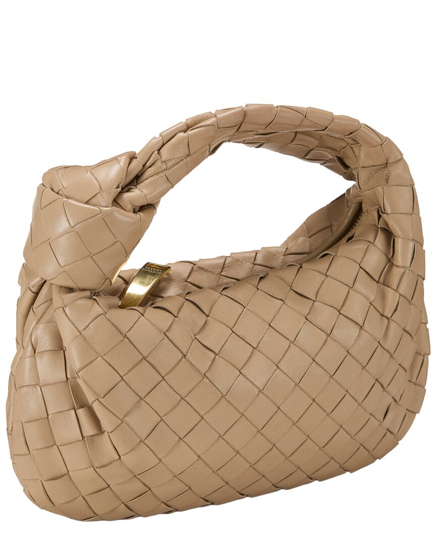 Bottega Veneta Bottega Veneta Beige Intrecciato Leather Jodie Mini (Authentic Pre-Loved)