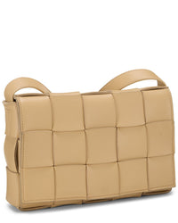 Bottega Veneta Bottega Veneta Beige Maxi Intrecciato Leather Cassette (Authentic Pre-Loved)