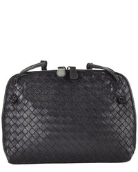 Bottega Veneta Bottega Veneta Black Intrecciato Leather Nodini Crossbody (Authentic Pre-