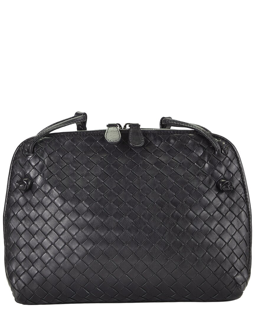 Bottega Veneta Bottega Veneta Black Intrecciato Leather Nodini Crossbody (Authentic Pre-