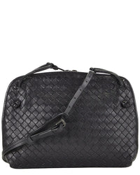 Bottega Veneta Bottega Veneta Black Intrecciato Leather Nodini Crossbody (Authentic Pre-