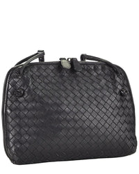 Bottega Veneta Bottega Veneta Black Intrecciato Leather Nodini Crossbody (Authentic Pre-