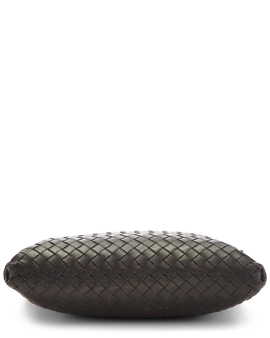 Bottega Veneta Bottega Veneta Brown Intrecciato Leather Flat Messenger Bag (Authentic Pre-