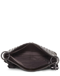 Bottega Veneta Bottega Veneta Brown Intrecciato Leather Flat Messenger Bag (Authentic Pre-