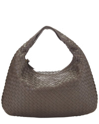 Bottega Veneta Bottega Veneta Brown Intrecciato Leather Veneta Hobo Medium (Authentic Pre-