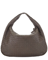 Bottega Veneta Bottega Veneta Brown Intrecciato Leather Veneta Hobo Medium (Authentic Pre-