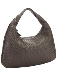 Bottega Veneta Bottega Veneta Brown Intrecciato Leather Veneta Hobo Medium (Authentic Pre-