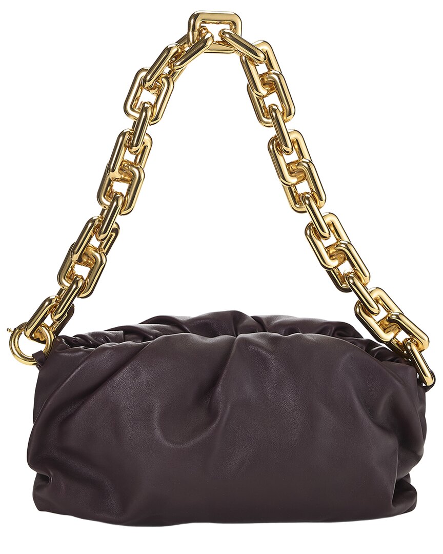 Bottega Veneta Bottega Veneta Purple Calfskin Leather Chain Pouch (Authentic Pre-Loved)