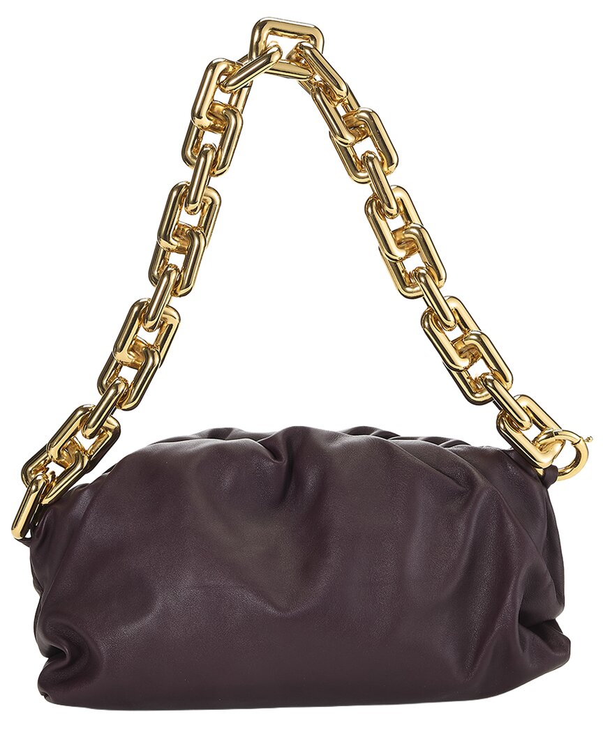 Bottega Veneta Bottega Veneta Purple Calfskin Leather Chain Pouch (Authentic Pre-Loved)