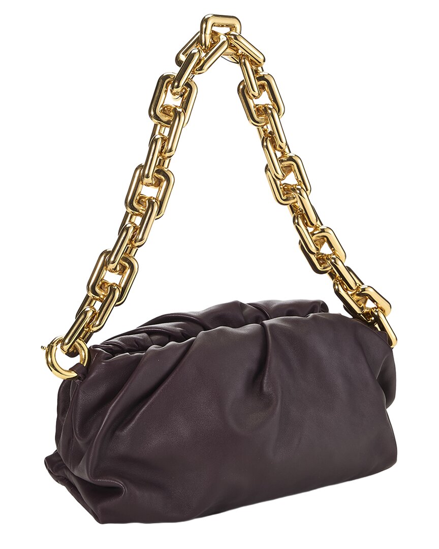 Bottega Veneta Bottega Veneta Purple Calfskin Leather Chain Pouch (Authentic Pre-Loved)