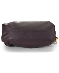Bottega Veneta Bottega Veneta Purple Calfskin Leather Chain Pouch (Authentic Pre-Loved)
