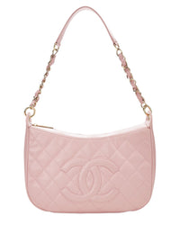 Chanel Chanel Pink Caviar Leather Timeless Cc Shoulder Small (Authentic Pre-Loved)