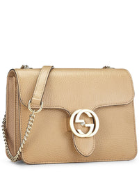 Gucci Gucci Beige Leather Interlocking Crossbody Small (Authentic Pre-Loved)