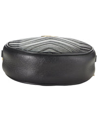 Gucci Gucci Black Leather Gg Marmont Round Shoulder Bag Mini (Authentic Pre-Loved)