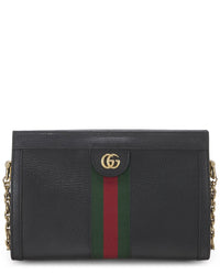 Gucci Gucci Black Suede & Leather Ophidia Shoulder Bag Small (Authentic Pre-Loved)