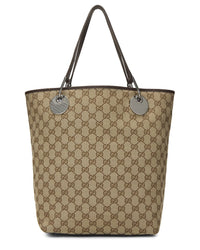 Gucci Gucci Brown Canvas & Leather Eclipse Bucket (Authentic Pre-Loved)