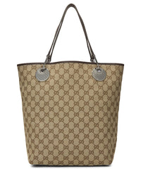 Gucci Gucci Brown Canvas & Leather Eclipse Bucket (Authentic Pre-Loved)
