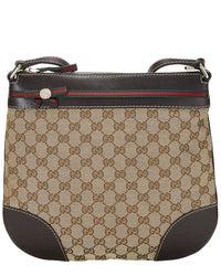 Gucci Gucci Brown Canvas & Leather Web Mayfair Messenger (Authentic Pre-Loved)