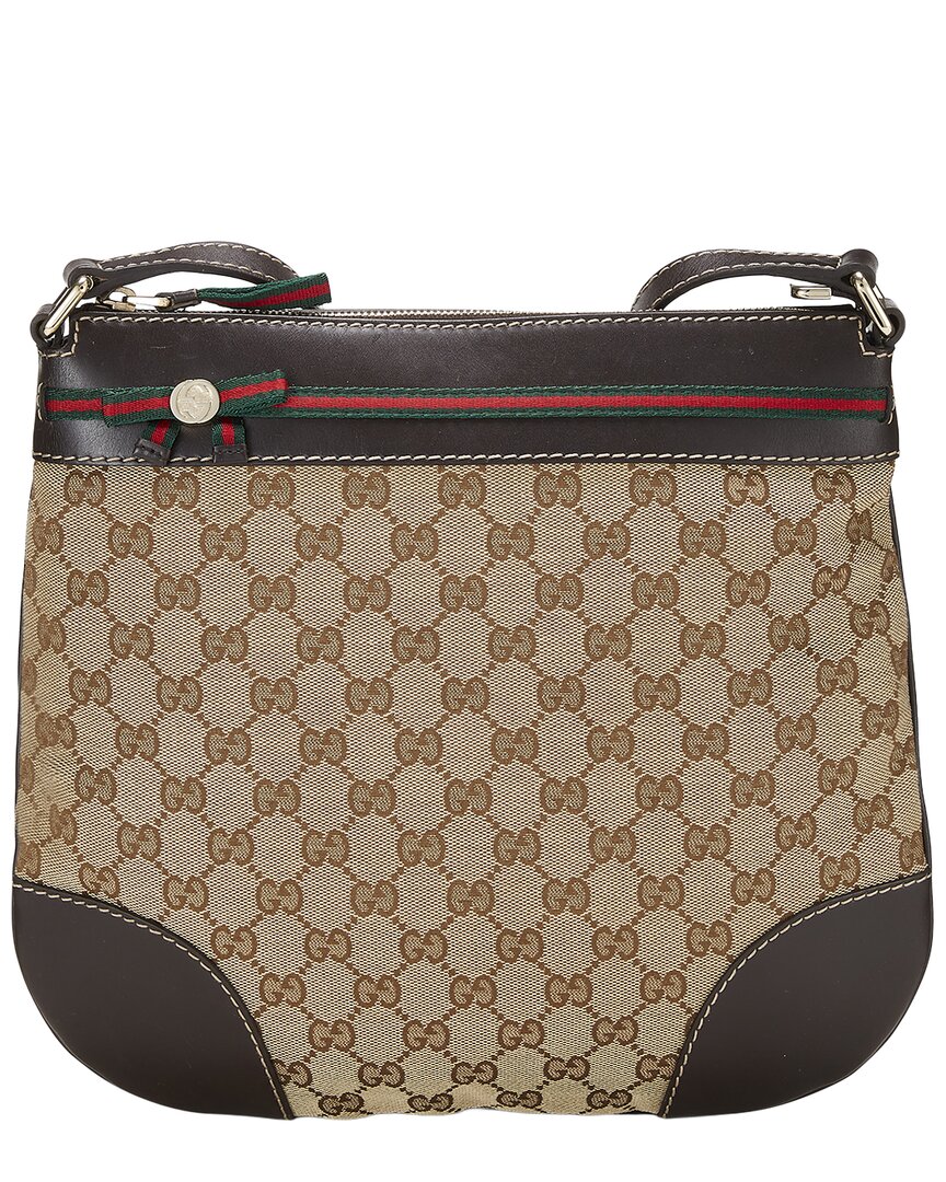Gucci Gucci Brown Canvas & Leather Web Mayfair Messenger (Authentic Pre-Loved)