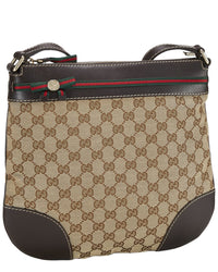 Gucci Gucci Brown Canvas & Leather Web Mayfair Messenger (Authentic Pre-Loved)