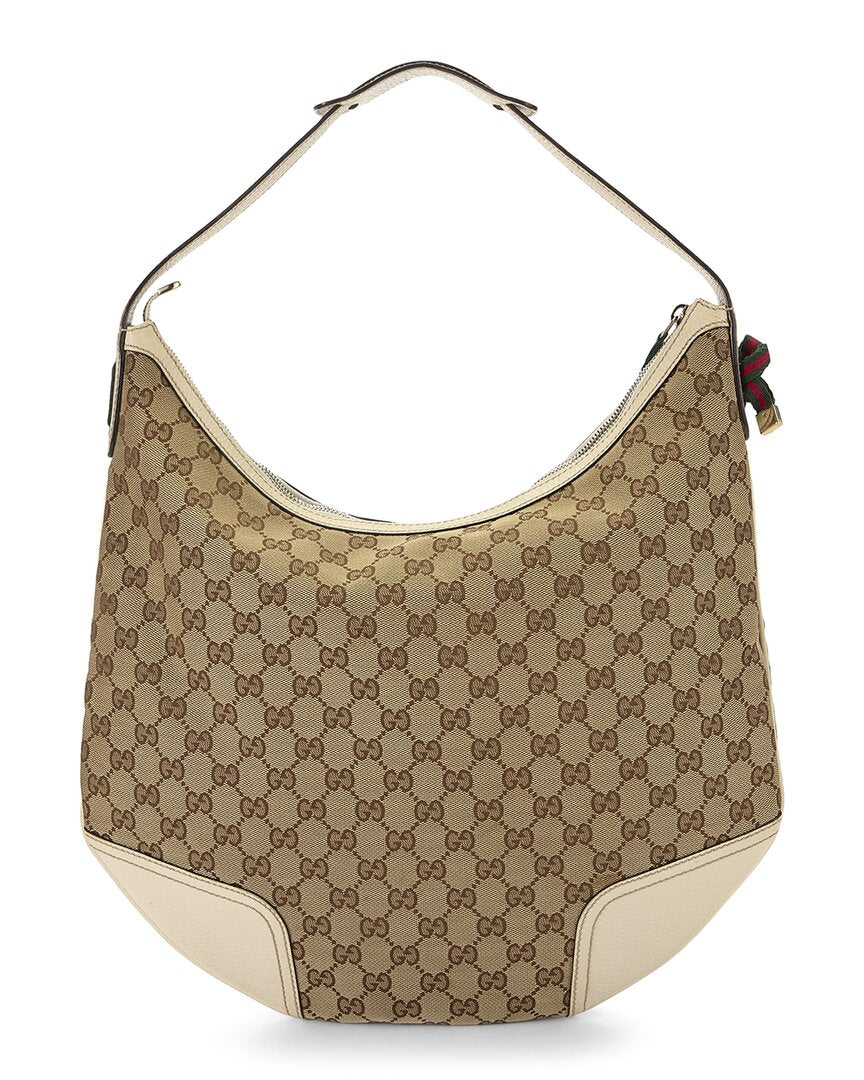 Gucci Gucci Cream Canvas & Leather Princy Hobo Large (Authentic Pre-Loved)