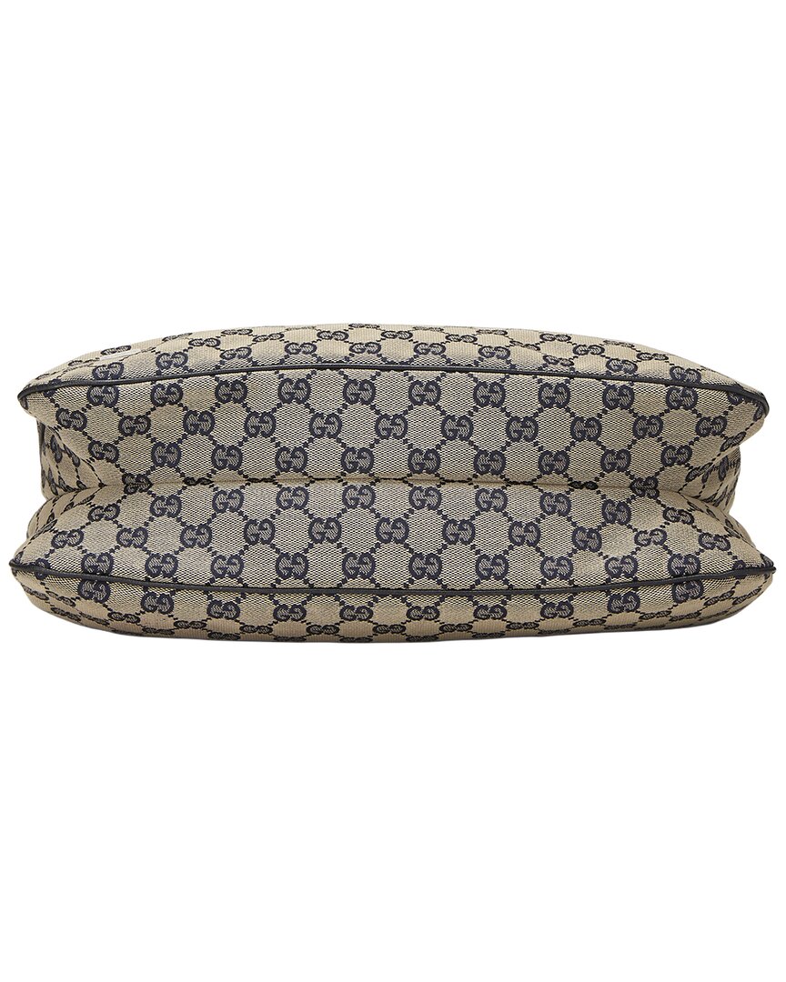 Gucci Gucci Navy Canvas & Leather Pop Shoulder (Authentic Pre-Loved)