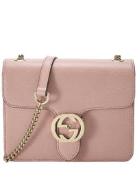 Gucci Gucci Pink Leather Interlocking Crossbody (Authentic Pre-Loved)