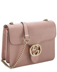 Gucci Gucci Pink Leather Interlocking Crossbody (Authentic Pre-Loved)