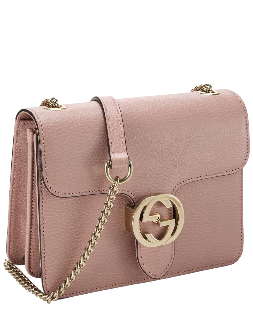 Gucci Gucci Pink Leather Interlocking Crossbody (Authentic Pre-Loved)