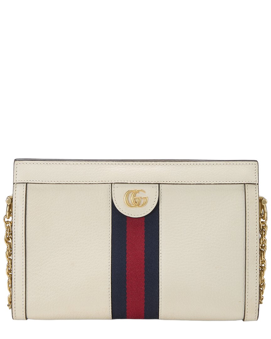 Gucci Gucci White Leather Ophidia Shoulder Small (Authentic Pre-Loved)