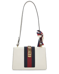 Gucci Gucci White Leather Sylvie Shoulder Small (Authentic Pre-Loved)