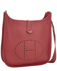 Hermès Hermès Red Clemence Leather Togo Evelyneiii Pm (Authentic Pre-Loved)