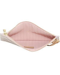 Louis Vuitton Pre-Owned Louis Vuitton White Damier Azur Coated Canvas Neverfull Pouch Mm (Authentic