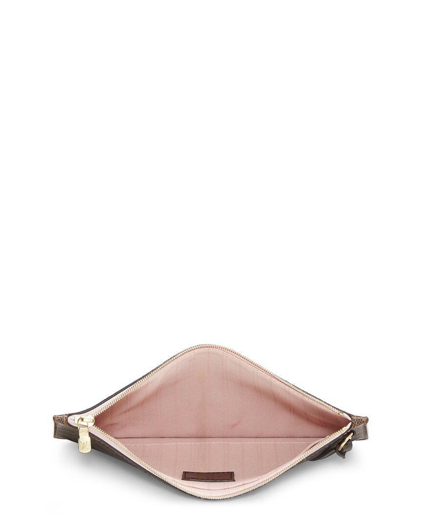 Louis Vuitton Louis Vuitton Pink Damier Ebene Coated Canvas Neverfull Pouch Mm (Authentic