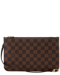 Louis Vuitton Pre-Owned Louis Vuitton Brown Damier Ebene Coated Canvas Neverfull Pouch Mm (Authentic