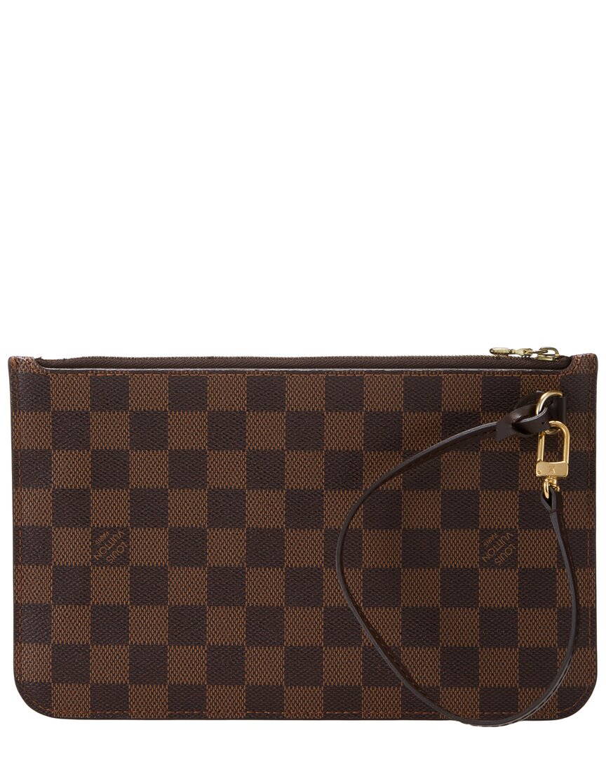 Louis Vuitton Pre-Owned Louis Vuitton Brown Damier Ebene Coated Canvas Neverfull Pouch Mm (Authentic