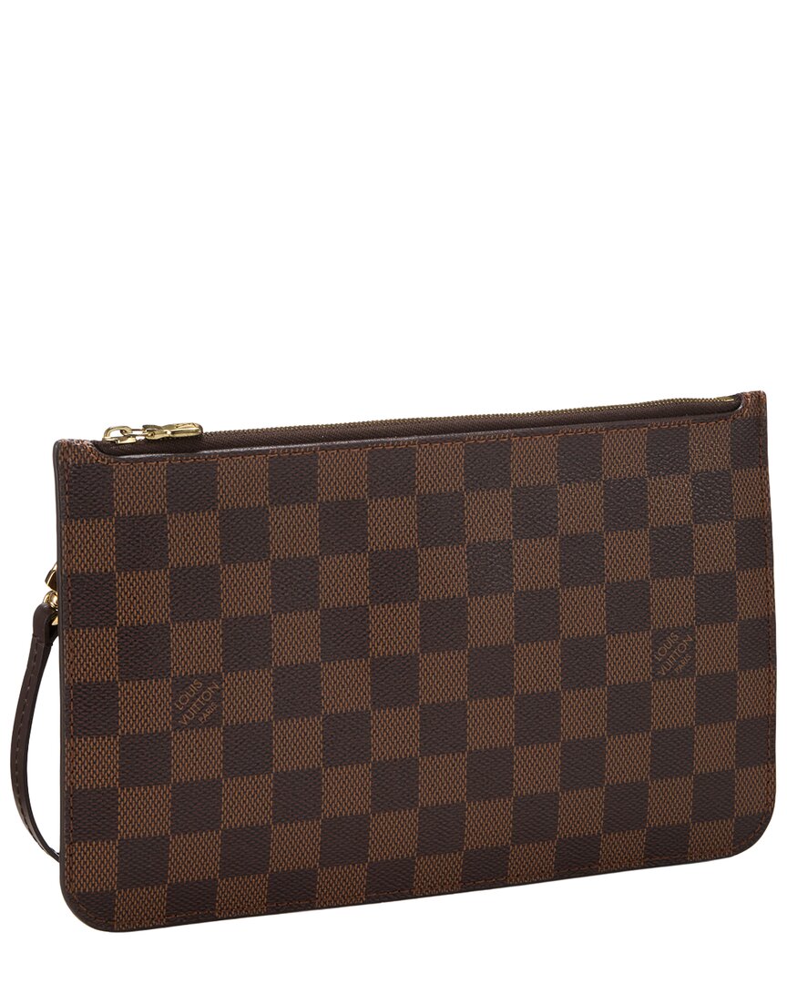 Louis Vuitton Pre-Owned Louis Vuitton Brown Damier Ebene Coated Canvas Neverfull Pouch Mm (Authentic